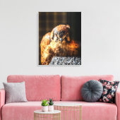 Amerikaanse Torenvalk Canvas Kunst | Valkenportret (Insitu (Woonkamer))