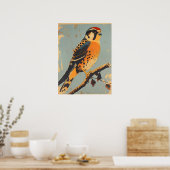 Amerikaanse torenvalk illustratie Poster (Keuken)