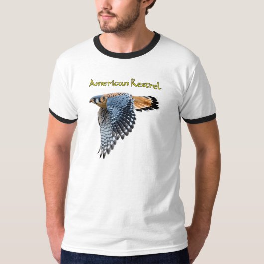Amerikaanse Torenvalk Ringer T-Shirt (Voorkant)