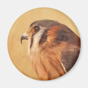 Amerikaanse Torenvalk Schilderij - Originele Vogel Magneet