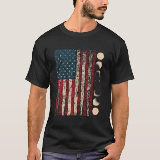 Amerikaanse Totale Zonsverduistering Totaliteit Fa T-shirt
