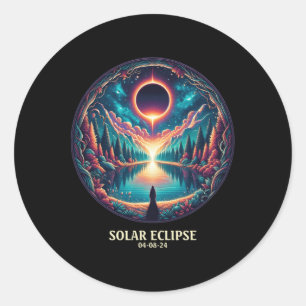 Amerikaanse totaliteit april 8 2024 Mystic totaal Ronde Sticker