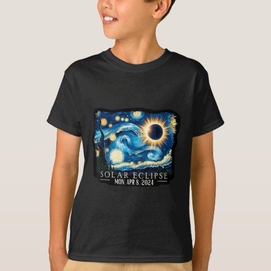 Amerikaanse totaliteit Sterrennacht Eclipse Sol T-shirt (Voorkant)