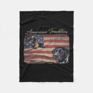 Amerikaanse Tradition Waterfowl Duck Hunting Dog B Fleece Deken