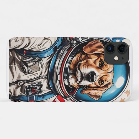 Amerikaanse traditionele hondentekening Case-Mate iPhone case (Achterkant (horizontaal))