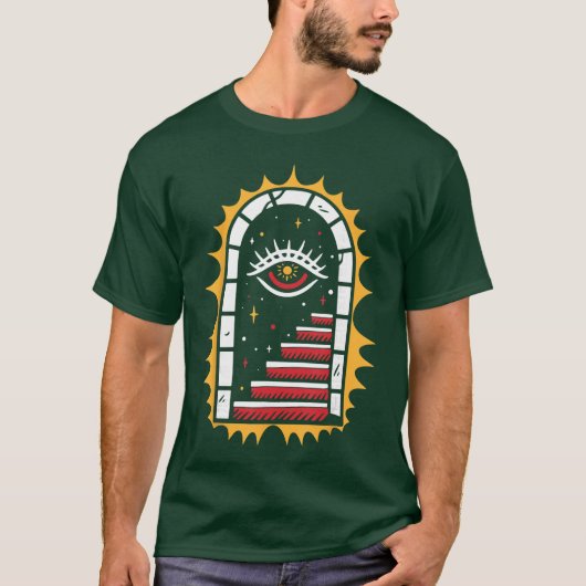 Amerikaanse traditionele Old School tatoeage Flash T-shirt (Voorkant)