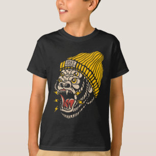 Amerikaanse traditionele Tattoo gorilla alternatie T-shirt