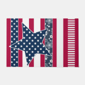 Amerikaanse traditionele vlaggekleurde rode marjoe deurmat (Voorkant)
