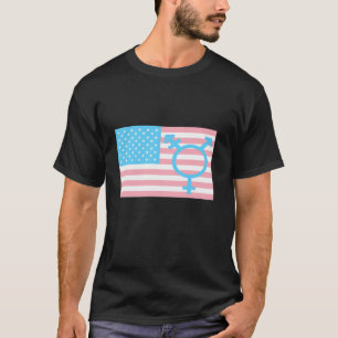 Amerikaanse Trans Gender Sign Pride Transexual Ame T-shirt