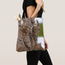 Amerikaanse Treecreeper Songbird met Tasty Bug Tote Bag