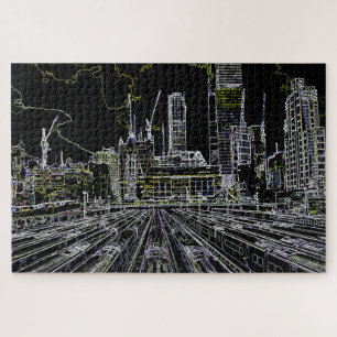 Amerikaanse treinen legpuzzel