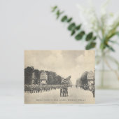 Amerikaanse troepen in Parijs, 4 juli 1918 Briefkaart (Staand voorkant)