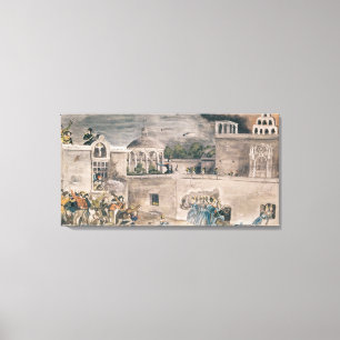 Amerikaanse troepen onder generaal Doniphan Canvas Afdruk