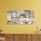 Amerikaanse troepen onder generaal Doniphan Canvas Afdruk (Insitu (Woonkamer))