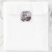 Amerikaanse trots 4 juli  vierkante sticker (Tas)