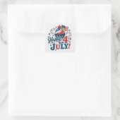 Amerikaanse trots 4 juli vierkante sticker (Tas)
