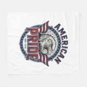 Amerikaanse trots Adelaar Vintage Patriottisch ont Fleece Deken (Voorkant (Horizontaal))