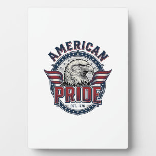 Amerikaanse trots Adelaar Vintage Patriottisch ont Fotoplaat
