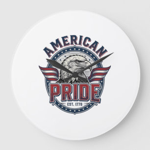 Amerikaanse trots Adelaar Vintage Patriottisch ont Grote Klok