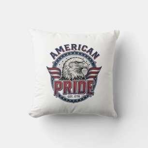 Amerikaanse trots Adelaar Vintage Patriottisch ont Kussen