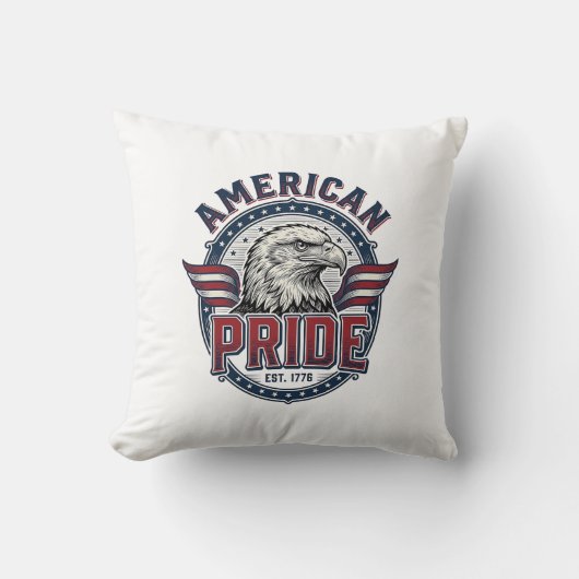 Amerikaanse trots Adelaar Vintage Patriottisch ont Kussen (Voorkant)