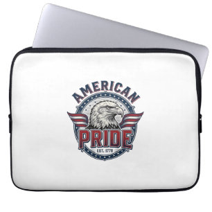 Amerikaanse trots Adelaar Vintage Patriottisch ont Laptop Sleeve