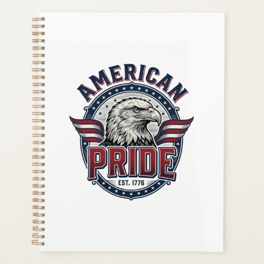 Amerikaanse trots Adelaar Vintage Patriottisch ont Planner (Voorkant)