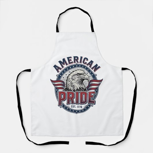 Amerikaanse trots Adelaar Vintage Patriottisch ont Schort (Voorkant)