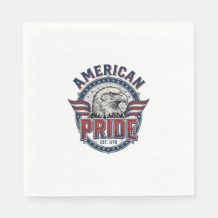 Amerikaanse trots Adelaar Vintage Patriottisch ont Servet