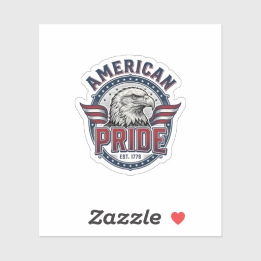Amerikaanse trots Adelaar Vintage Patriottisch ont Sticker (Vel)
