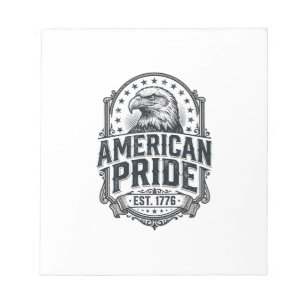 Amerikaanse trots adelaar vintage patriottisch shi notitieblok