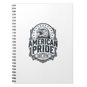 Amerikaanse trots adelaar vintage patriottisch shi notitieboek