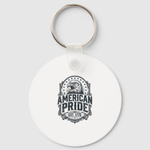 Amerikaanse trots adelaar vintage patriottisch shi sleutelhanger