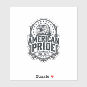 Amerikaanse trots adelaar vintage patriottisch shi sticker