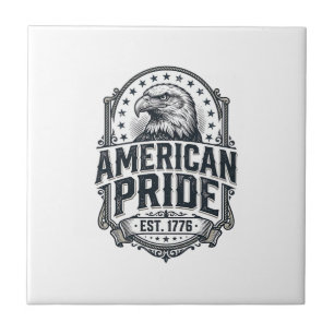 Amerikaanse trots adelaar vintage patriottisch shi tegeltje