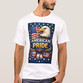 Amerikaanse trots – Amerikaanse zeearend en vlag p T-shirt
