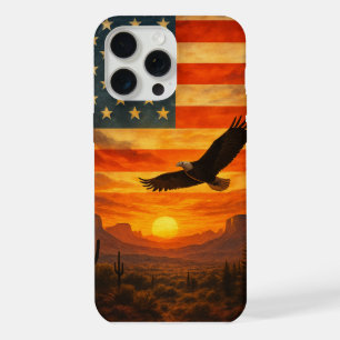 Amerikaanse trots bij zonsondergang iPhone 15 pro max case