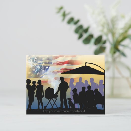 Amerikaanse trots briefkaart (Staand voorkant)