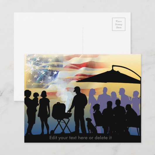 Amerikaanse trots briefkaart (Voorkant / Achterkant)