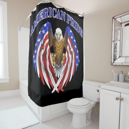 Amerikaanse trots douchegordijn (In situ)