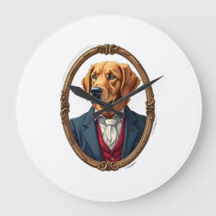 Amerikaanse trots Goud Retriever Vintage T-shirt 4 Grote Klok