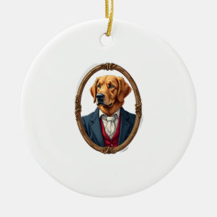 Amerikaanse trots Gouden Retriever Vintage T-shirt Keramisch Ornament