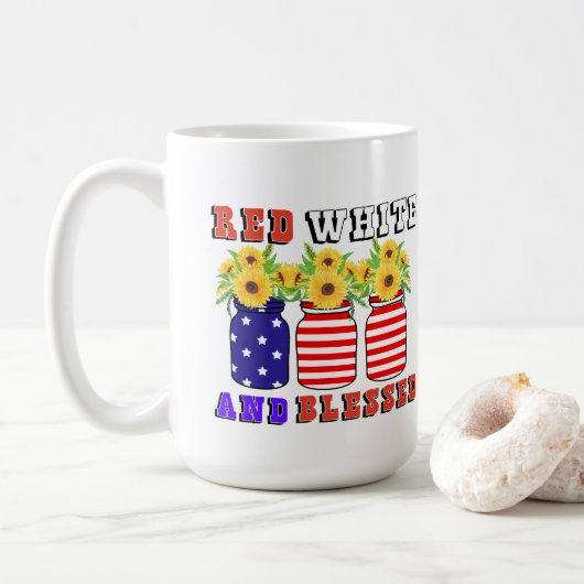 Amerikaanse trots koffiemok (Met donut)