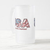 Amerikaanse trots matglas bierpul (Voorkant links)