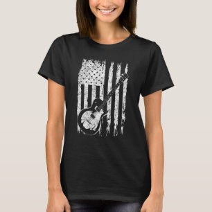 Amerikaanse trots op 4 juli gitarist ons vlaggen k t-shirt