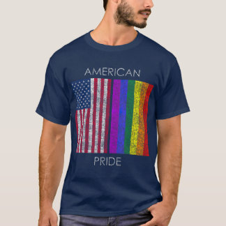 Amerikaanse trots op Amerikaanse regenboogvlag T-shirt