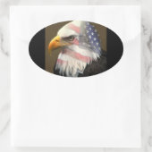 amerikaanse trots ovale sticker (Tas)