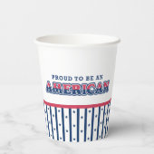 Amerikaanse Trots, Patriottisch, Navy Stripes en S Papieren Bekers (Achterkant)