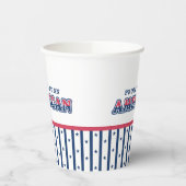 Amerikaanse Trots, Patriottisch, Navy Stripes en S Papieren Bekers (Links)