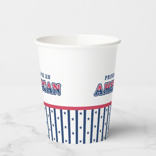 Amerikaanse Trots, Patriottisch, Navy Stripes en S Papieren Bekers (Links)